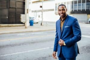 Stylish Black Man in Suit